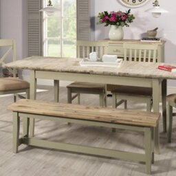 Statement Furniture Florence Solid Acacia Hardwood Dining Bench 140Cm - Sage Green - thumbnail 6