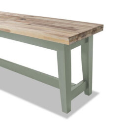 Statement Furniture Florence Solid Acacia Hardwood Dining Bench 140Cm - Sage Green - thumbnail 4