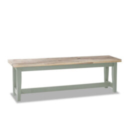 Statement Furniture Florence Solid Acacia Hardwood Dining Bench 140Cm - Sage Green - thumbnail 2