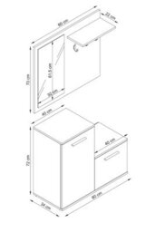 Arte Elegant Monti Hallway Set In Oak Sonoma - Stylish And Functional Entryway Solution - thumbnail 3
