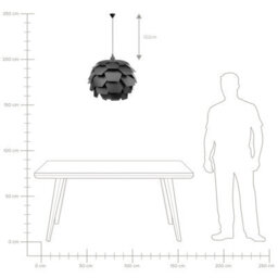 Wyld And Coco Nordicglow Pendant Lamp Black Plastic Pine-Cone Globe Shade, W60 X D60 X H180Cm - thumbnail 8