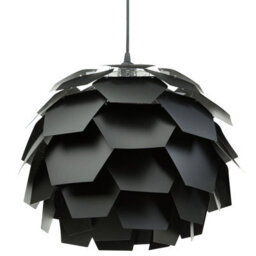Wyld And Coco Nordicglow Pendant Lamp Black Plastic Pine-Cone Globe Shade, W60 X D60 X H180Cm - thumbnail 1