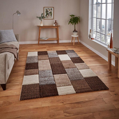 Beige/grey Modern Geometric Handmade Easy To Clean Rug For Living Room Bedroom And Dining Room-200Cm X 290Cm - image 1
