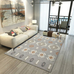 Ameha Grey Rugs Living Room Large 200X290 Cm Modern Floor Carpet Geometric Style Tribal Pattern Super Soft Extra Large Rug(Nova) - thumbnail 8