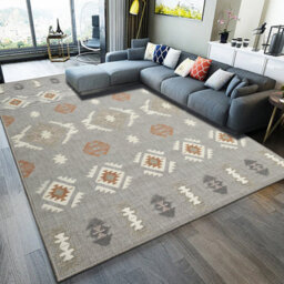 Ameha Grey Rugs Living Room Large 200X290 Cm Modern Floor Carpet Geometric Style Tribal Pattern Super Soft Extra Large Rug(Nova) - thumbnail 9