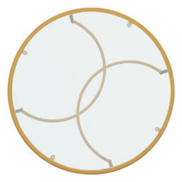 Living And Home Gold Modern Round Tempered Glass Coffee Table For Living Room Dia 800 mm - thumbnail 5