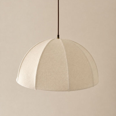 CGC Interiors Alessia Oatmeal Linen 50Cm Dome Lampshade Hand Made Easy Fit - image 1