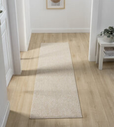 Avior Washable Plain Living Room Area Rug - Loop Pile Pebble Design Beige 200Cm X 290Cm - thumbnail 5