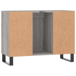 Berkfield Industrial Bathroom Cabinet Grey Sonoma 80X33X60 Cm Engineered Wood - thumbnail 8