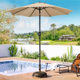 Yaheetech 25Kg Patio Rolling Heavy-Duty Self-Weight Umbrella Base Stand - Bronze