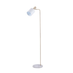 Pacific Lifestyle Biba White And Gold Table Lamp With Adjustable Head And Marble Base