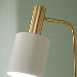 Pacific Lifestyle Biba White And Gold Table Lamp With Adjustable Head And Marble Base - thumbnail 2