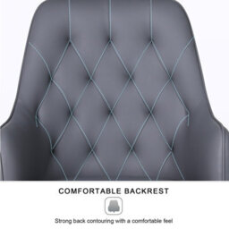 Swivel Desk Chair, Adjustable Heigh Pvc Leather Office Chair - Gray - thumbnail 5
