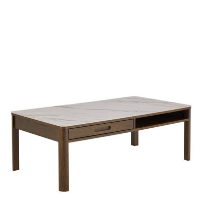 Furniture To Go Southampton Rectangular Coffee Table 1 Drawer 1 Shelf In Cream Ceramic - image 1
