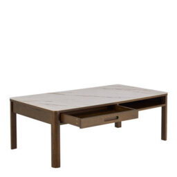 Furniture To Go Southampton Rectangular Coffee Table 1 Drawer 1 Shelf  In Cream Ceramic - thumbnail 4