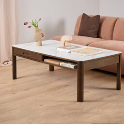 Furniture To Go Southampton Rectangular Coffee Table 1 Drawer 1 Shelf  In Cream Ceramic - thumbnail 5