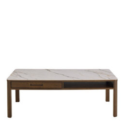 Furniture To Go Southampton Rectangular Coffee Table 1 Drawer 1 Shelf  In Cream Ceramic - thumbnail 2