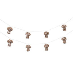Valuelights 10 X Battery Operated Outdoor Mushroom Rattan Garden String Lights - thumbnail 2