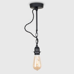 Valuelights Huber Industrial Satin Black Wall Light Fitting - Includes 4W Led Filament Bulb 2700K Warm White - thumbnail 4