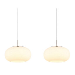 Luminosa Lighting Luminosa Quintara Bar Pendant Ceiling Light Nickel Matt Opal Glass Shade 4X Led 3000K - thumbnail 4