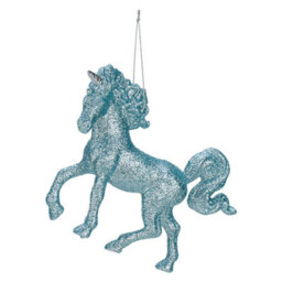 Christmas Tree Decoration Hanging Unicorn Ornament X 1 13Cm Ice Blue - thumbnail 1