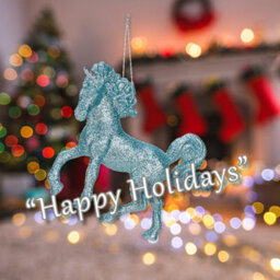Christmas Tree Decoration Hanging Unicorn Ornament X 1 13Cm Ice Blue - thumbnail 4