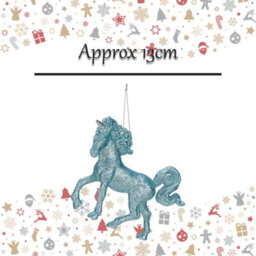 Christmas Tree Decoration Hanging Unicorn Ornament X 1 13Cm Ice Blue - thumbnail 2