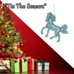 Christmas Tree Decoration Hanging Unicorn Ornament X 1 13Cm Ice Blue - thumbnail 6