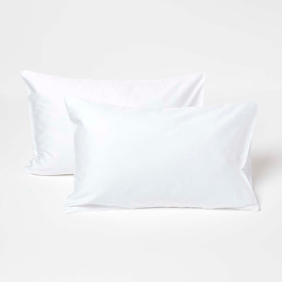 Homescapes White Organic Cotton Kids Pillowcases 40 X 60 Cm 400 Thread Count, 2 Pack - image 1