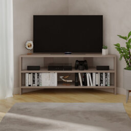 Decortie Thales Corner Modern Tv Unit Multimedia Centre Mocha Grey 110Cm - thumbnail 7