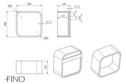 Matt White Stone Bathroom Shelf 300mm - thumbnail 5