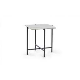 Ashfield Stylish White Marbled Top Lamp Table - thumbnail 2