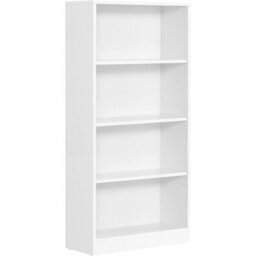 Songmics 4 Tier Bookcase With Adjustable Shelves, Children's Bookshelf And Storage Unit, Organizing Rack, For Home Office, White - thumbnail 7