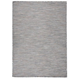 Berkfield Durable Outdoor Flatweave Rug 200X280 Cm Brown And Black - thumbnail 2