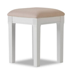 Statement Furniture Gainsborough White Upholstered Stool, Dressing Table Cushion Seat - thumbnail 2