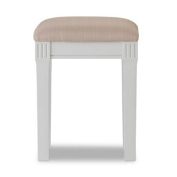 Statement Furniture Gainsborough White Upholstered Stool, Dressing Table Cushion Seat - thumbnail 3