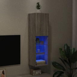 Vidaxl Tv Cabinet With Led Lights Grey Sonoma 30.5X30X102 Cm - thumbnail 5