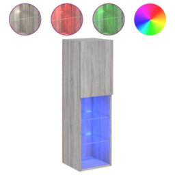 Vidaxl Tv Cabinet With Led Lights Grey Sonoma 30.5X30X102 Cm - thumbnail 2