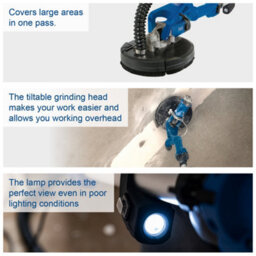 "Scheppach Ds920 Wall & Ceiling Sander, 710W, 10"" 225mm Head, 700-1700Rpm Speed, Led Work Light & 4M Hose" - thumbnail 5