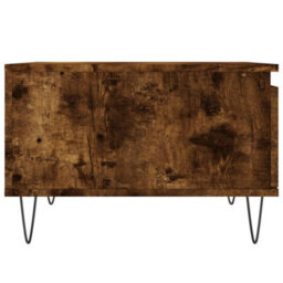 Berkfield Modern Coffee Table Smoked Oak 55X55X36.5 Cm Engineered Wood - thumbnail 7