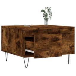 Berkfield Modern Coffee Table Smoked Oak 55X55X36.5 Cm Engineered Wood - thumbnail 4