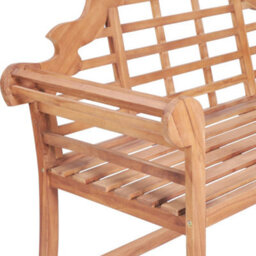 Berkfield Garden Bench 127X58.5X92.5 Cm Solid Wood Teak - thumbnail 4