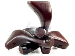 L&F Traditional Queen Anne Wood Legs Antique Mahogany 225mm High 4 Furniture Feet Chairs Sofa Footstool Bed Cabinet Screw Fix Pkc2061 - thumbnail 5