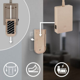Briloner Reading Wall Light Beige 2W 150Lm 3000K Rechargeable Lamp Stick On Dimmer Adjustable - thumbnail 5