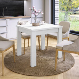 Heze Furniture Fonte 85 Modern Extending Dining Table - White Matt - thumbnail 2