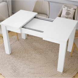 Heze Furniture Fonte 85 Modern Extending Dining Table - White Matt - thumbnail 4