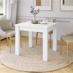 Heze Furniture Fonte 85 Modern Extending Dining Table - White Matt - thumbnail 5