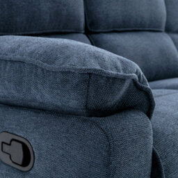 More4Homes Sydney 2 Seater Fabric Manual Recliner Sofa Blue - thumbnail 7