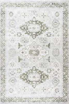 The Rugs Montana Green Oriental Area Rug And Runner Soft Durable Pet Friendly Easy To Clean Living Room Bedroom 4050Grn - image 1
