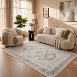 The Rugs Montana Green Oriental Area Rug And Runner Soft Durable Pet Friendly Easy To Clean Living Room Bedroom 4050Grn - thumbnail 6